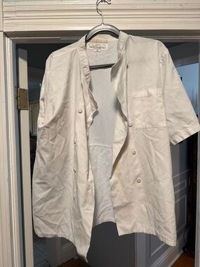 Men's White Short-Sleeve chef jacket